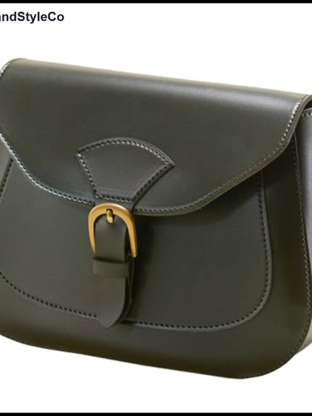 Vegan Leather Crossbody Saddle Bag Magnetic Flap Adjustable Strap Satchel